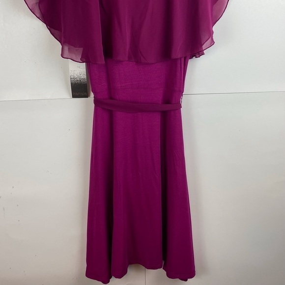 Women’s Kensie Fuchsia crepe flutter sleeve - Picture 2 of 7